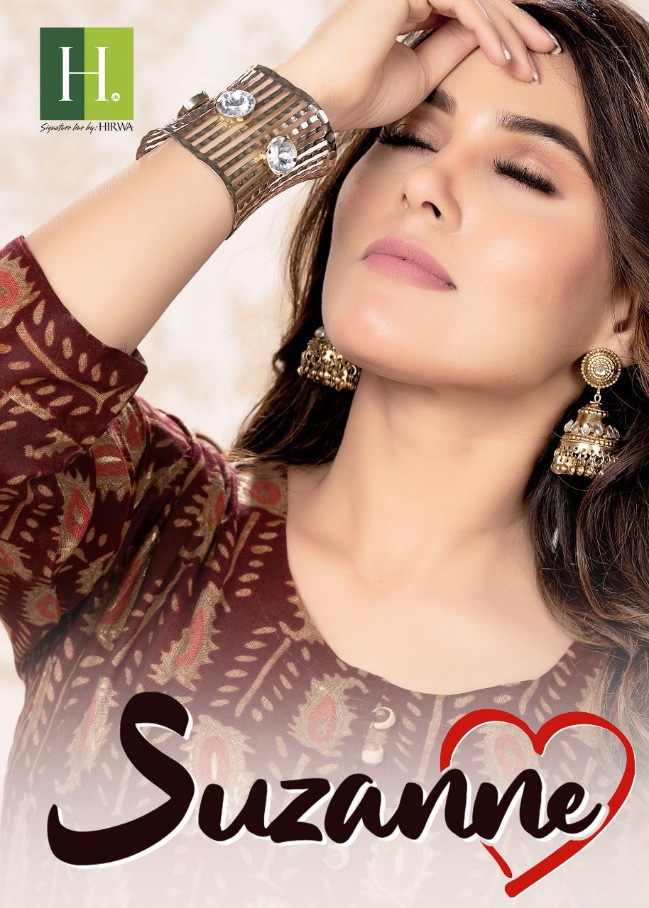 Hirwa Suzanne Ethnic Wear Fancy Rayon Anarkali Kurti Collection